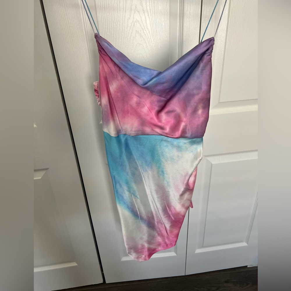 Retrofete tie dye mini dress